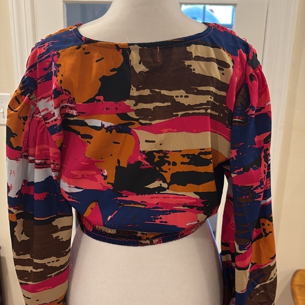Girl Soul Multicolor Abstract Women's Top - Picture 5 of 10